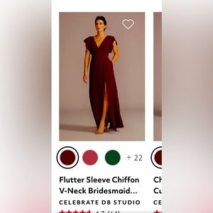 David’s Bridal Bridesmaid Dress Wine